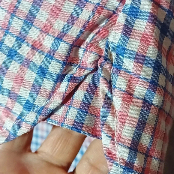 J. Crew Cotton cowgirl gingham pullover v-neck partial button up long sleeve - Picture 5 of 8